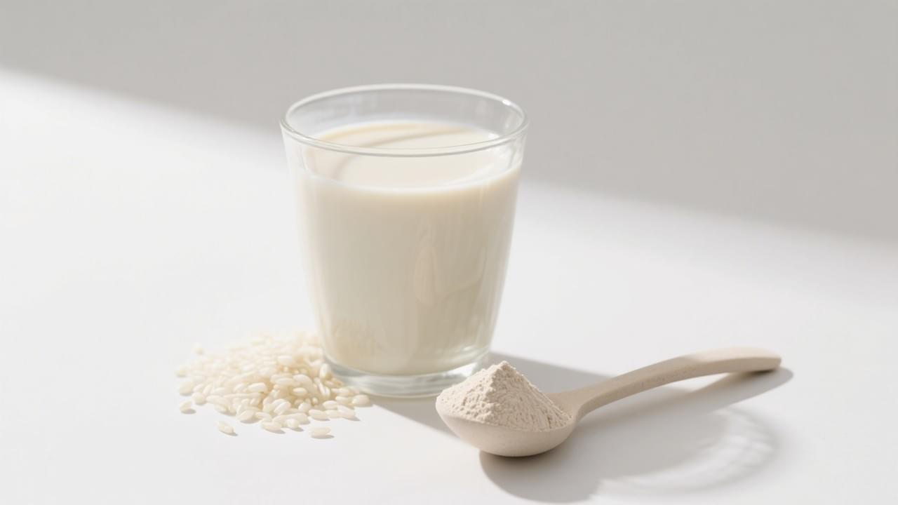 Proteína de arroz en alternativas lácteas de origen vegetal para bebidas de etiqueta limpia con alto contenido proteico