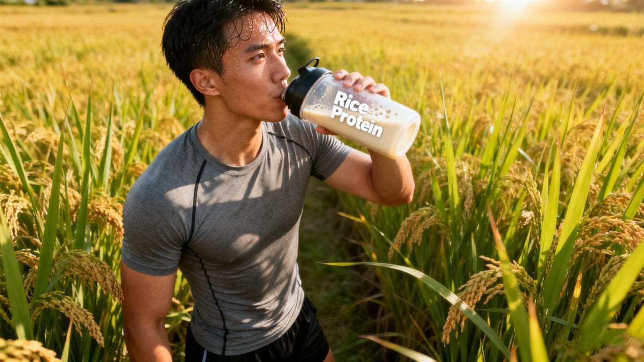 Rice protein for muscle recovery and satiety in clean-label sports nutrition — natural plant-based supplement image
