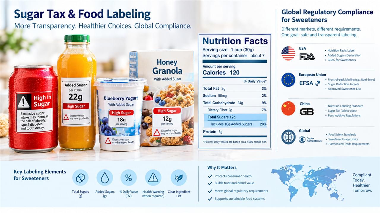 Rice Syrup Regulatory Trends: 5 Compliance Rules Every Manufacturer Should Know 1 Sugar tax labeling and added sugar declaration requirements for rice syrup products